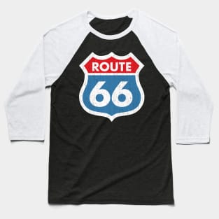 Route 66 Weathered Baseball T-Shirt